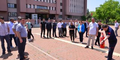 Samsun'da valilik çalışanlarına yangın eğitimi verildi