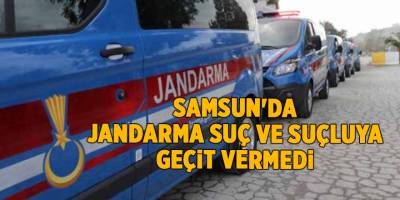 Samsun'da Jandarma suç ve suçluya geçit vermedi - samsun haber