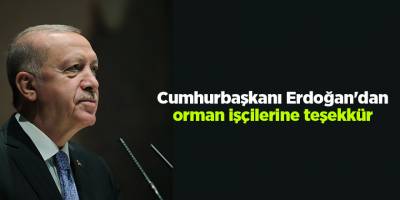 Cumhurbaşkanı Erdoğan'dan orman işçilerine teşekkür