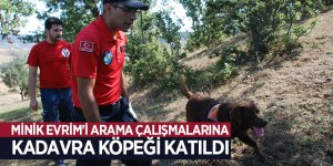 Minik Evrim'i arama çalışmalarına kadavra köpeği katıldı 
