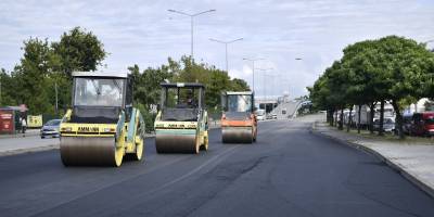 Samsun’un ana arterine 40 bin ton asfalt