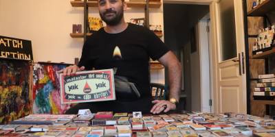 Samsun'da kibrit koleksiyonuyla dikkat çekiyor