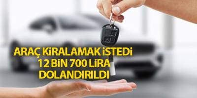 Araç kiralamak istedi 12 bin 700 lira dolandırıldı - samsun haber