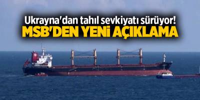 Ukrayna'dan tahıl sevkiyatı sürüyor! MSB'den yeni açıklama