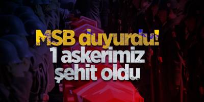 MSB duyurdu! 1 askerimiz şehit oldu
