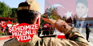 Şehidimize hüzünlü veda 