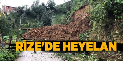 Rize'de heyelan