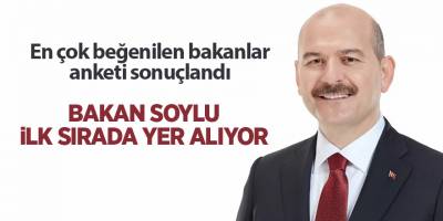En çok beğenilen bakanlar anketi sonuçlandı