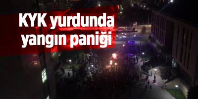 KYK yurdunda yangın paniği