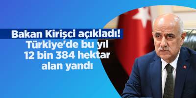 Bakan Kirişci açıkladı!  Türkiye'de bu yıl 12 bin 384 hektar alan yandı