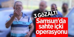 Samsun'da sahte içki operasyonu: 3 gözaltı 