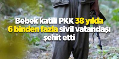 Bebek katili PKK 38 yılda 6 binden fazla sivil vatandaşı şehit etti