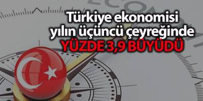 Türkiye ekonomisi yılın üçüncü çeyreğinde yüzde 3,9 büyüdü