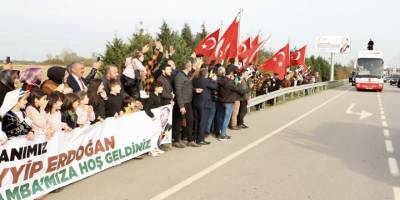 Çarşambalılar Cumhurbaşkanı Erdoğan'ı coşkuyla karşıladı - samsun haber
