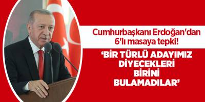 Cumhurbaşkanı Erdoğan'dan 6'lı masaya tepki!
