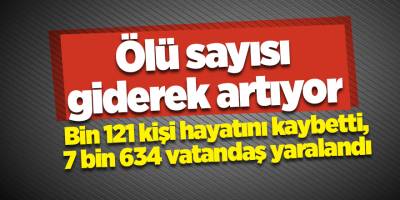 AFAD: '(Depremde) Bin 121 kişi hayatını kaybetti, 7 bin 634 vatandaş yaralandı'