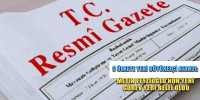 5 ülkeye yeni büyükelçi atandı: Metin Feyzioğlu’nun yeni görev yeri belli oldu