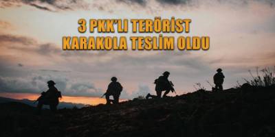 3 PKK’lı terörist karakola teslim oldu