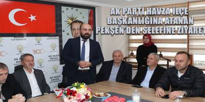 AK Parti Havza İlçe Başkanlığına atanan Pekşen’den selefine ziyaret