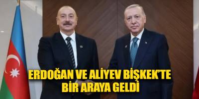 Erdoğan ve Aliyev Bişkek’te bir araya Geldi