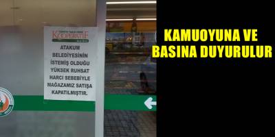 Kamuoyuna ve basına duyurulur