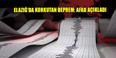 Elazığ’da korkutan deprem: AFAD açıkladı