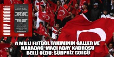 A Milli Futbol Takımının Galler ve Karadağ maçı aday kadrosu belli oldu: Sürpriz golcü