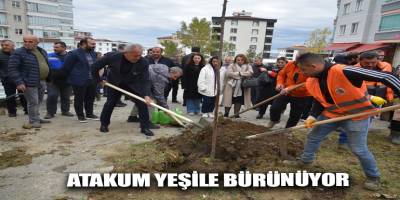 Atakum yeşile bürünüyor