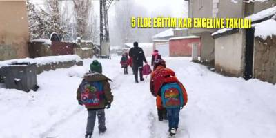 5 ilde eğitim kar engeline takıldı