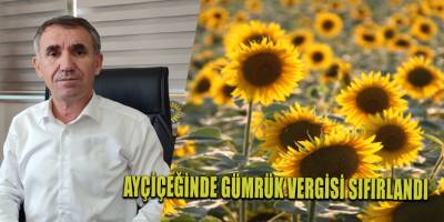 Ayçiçeğinde gümrük vergisi sıfırlandı