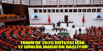 TBMM’de 2025 bütçesi için 12 günlük maraton başlıyor