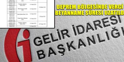 Deprem Bölgesinde Vergi Beyanname Süresi Uzatıldı