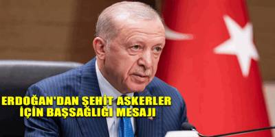 Erdoğan'dan Şehit Askerler İçin Başsağlığı Mesajı