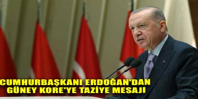 Cumhurbaşkanı Erdoğan'dan Güney Kore'ye taziye mesajı