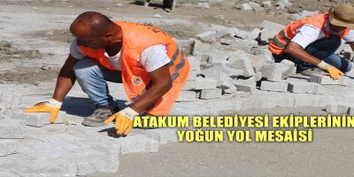 Atakum Belediyesi ekiplerinin yoğun yol mesaisi