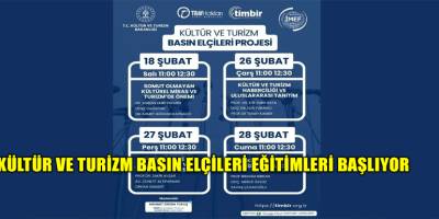 Kültür ve Turizm Basın Elçileri eğitimleri başlıyor