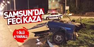 Samsun'da feci kaza : 1 ölü, 6 yaralı