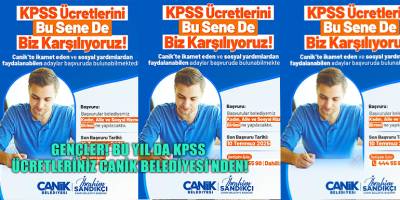 Gençler! Bu Yıl Da KPSS Ücretleriniz Canik Belediyesi'nden!