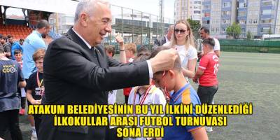 Atakum Belediyesinin bu yıl ilkini düzenlediği ilkokullar arası futbol turnuvası sona erdi