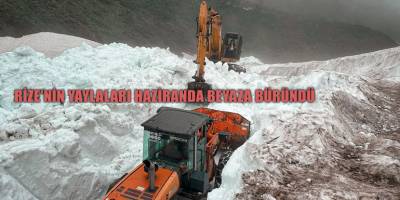 Rize'nin yaylaları haziranda beyaza büründü