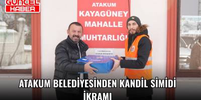Atakum Belediyesinden kandil simidi ikramı