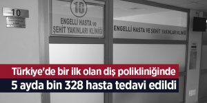 Türkiye'de bir ilk olan diş polikliniğinde 5 ayda bin 328 hasta tedavi edildi