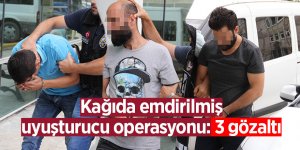 Kağıda emdirilmiş uyuşturucu operasyonu: 3 gözaltı 
