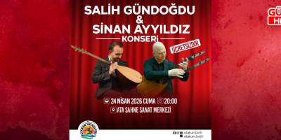 Atakum Belediyesi 23 Nisan programı kapsamında halk müziğinin önde gelen sanatçıları Salih Gündoğdu ve Sinan Ayyıldız’ı sevenleriyle buluşturuyor  Usta sanatçılar Ata Sahne’de halk müziği resitali verecek