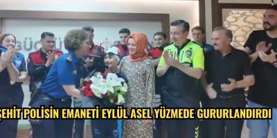 Şehit polisin emaneti Eylül Asel yüzmede gururlandırdı