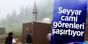 Seyyar cami görenleri şaşırtıyor 