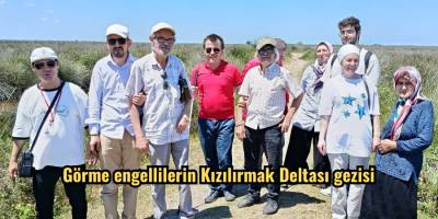 Görme engellilerin Kızılırmak Deltası gezisi