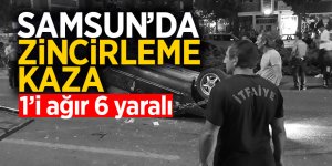 Samsun’da zincirleme trafik kazası: 1’i ağır 6 yaralı 