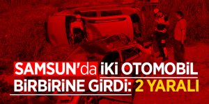 Samsun'da iki otomobil birbirine girdi: 2 yaralı
