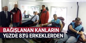 Orta Karadeniz’de bağışlanan kanların yüzde 83’ü erkeklerden